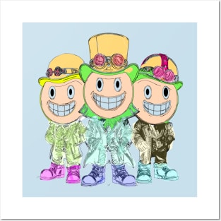 Three Smiling Friends Posters and Art